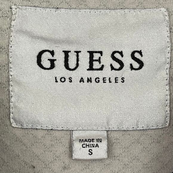 Guess Sweatshirt Womens Size Small Gray Pullover Sweater Zip Vented Hem - Picture 3 of 11